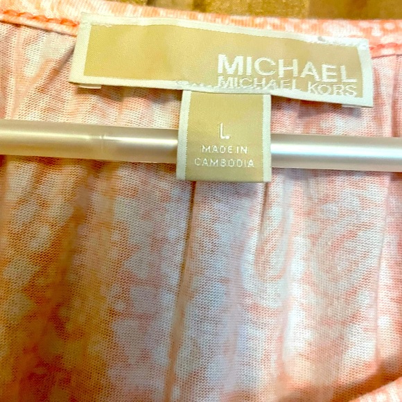 - MICHAEL KORS TOP L Soft Peach Print - Picture 4 of 7